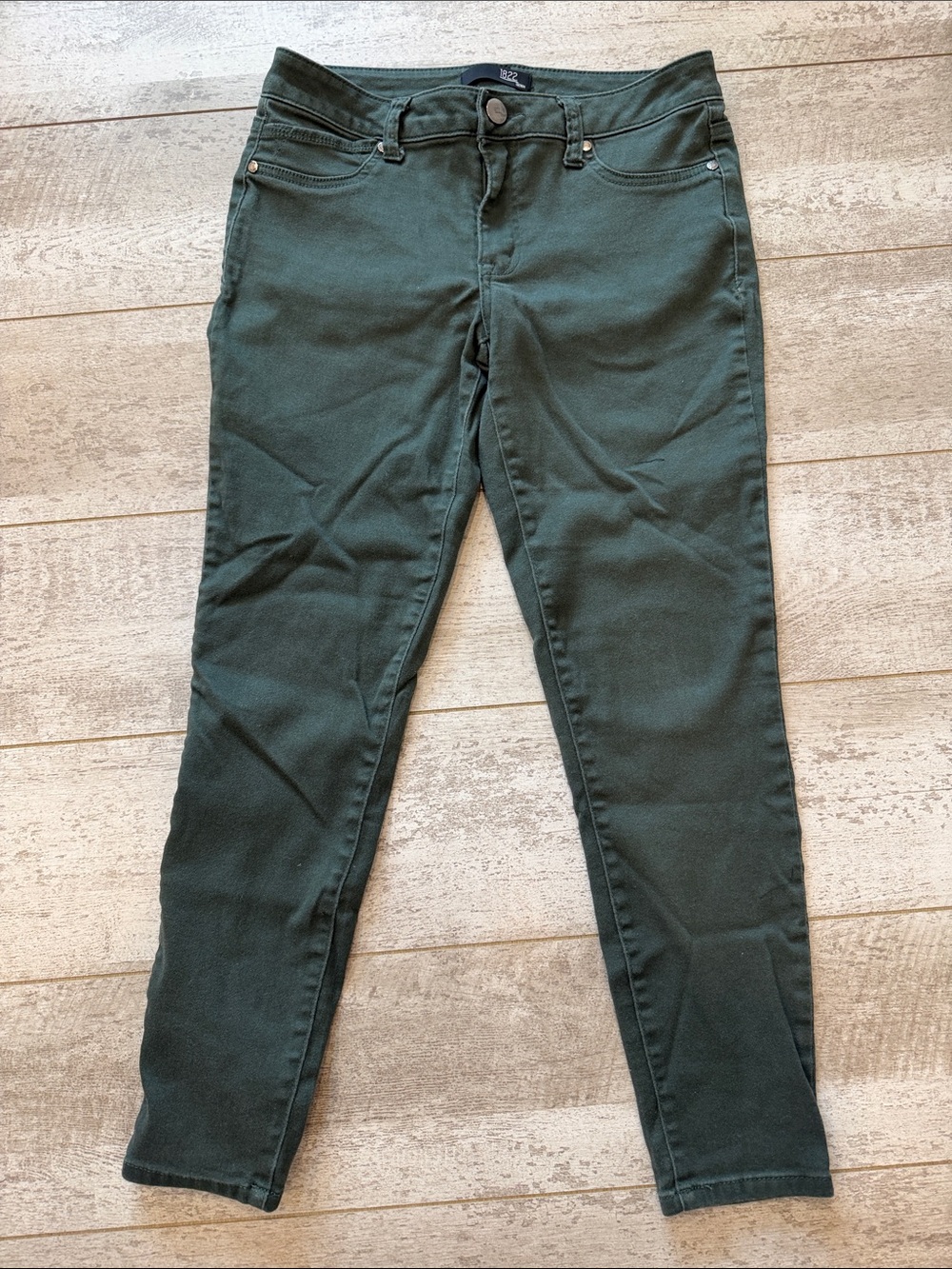 1822 Denim Forest Green Skinny Jeans size 10/30
